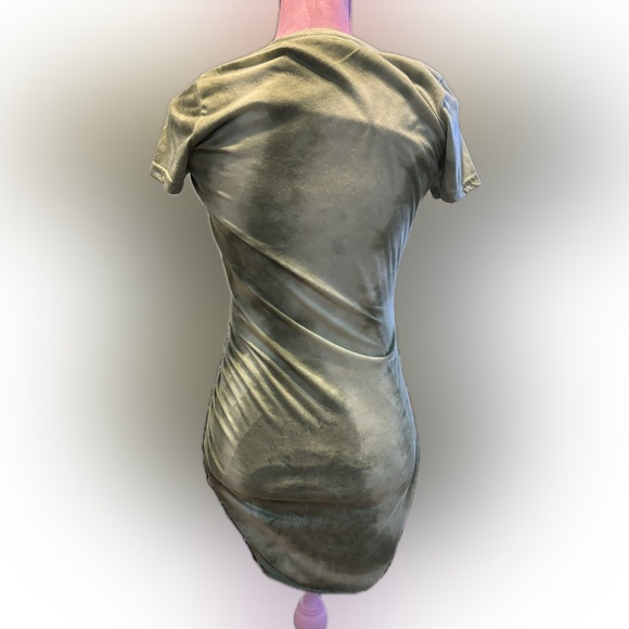 La Miel olive green tie die bodycon dress. Size small - Picture 4 of 4